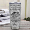 Personalized To My Dad From Son Stainless Steel Tumbler Cup Thank You Father And Son Dad Fathers Day Birthday Christmas Travel Mug | siriusteestore