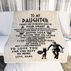 Personalized To My Daughter Blanket From Dad Father You Will Never Lose Viking Daughter Birthday Graduation Christmas Customized Fleece Throw Blanket | siriusteestore