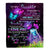 Personalized To My Daughter Blanket From Mom Dad Butterfly Sometimes It's Hard To Find Words To Say I Love You Daughter Birthday Christmas Fleece Blanket | siriusteestore