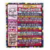Personalized To My Daughter Blanket From Mom Dad Mother My Greatest Joys Daughter Birthday Graduation Christmas Customized Bed Fleece Throw Blanket | siriusteestore