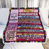 Personalized To My Daughter Blanket From Mom Dad Mother My Greatest Joys Daughter Birthday Graduation Christmas Customized Bed Fleece Throw Blanket | siriusteestore
