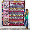 Personalized To My Daughter Blanket From Mom Dad Mother My Greatest Joys Daughter Birthday Graduation Christmas Customized Bed Fleece Throw Blanket | siriusteestore