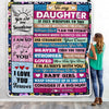 Personalized To My Daughter Blanket From Mom Dad Mother Wood I Am The Storm Daughter Birthday Graduation Christmas Customized Fleece Throw Blanket | siriusteestore