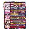 Personalized To My Daughter Blanket From Mom Dad Mother Wood You Are Beautiful Daughter Birthday Graduation Christmas Customized Bed Fleece Throw Blanket | siriusteestore