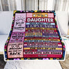 Personalized To My Daughter Blanket From Mom Dad Mother Wood You Are Beautiful Daughter Birthday Graduation Christmas Customized Bed Fleece Throw Blanket | siriusteestore