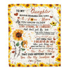 Personalized To My Daughter Blanket From Mom Dad Sunflower Always Remember How Much I Love You Daughter Birthday Christmas Fleece Blanket | siriusteestore