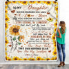 Personalized To My Daughter Blanket From Mom Dad Sunflower Always Remember How Much I Love You Daughter Birthday Christmas Fleece Blanket | siriusteestore