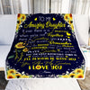 Personalized To My Daughter Blanket From Mom Dad You Are My Sunshine Sunflower Daughter Birthday Christmas Customized Fleece Blanket | siriusteestore
