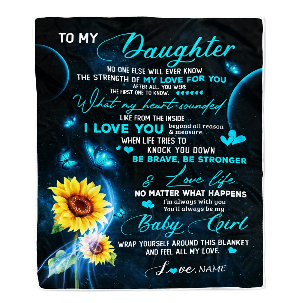 Personalized To My Daughter Blanket From Mom Mother Dad Never Forget I Love You Mermaid Daughter Birthday Christmas Customized Bed Fleece Blanket | siriusteestore