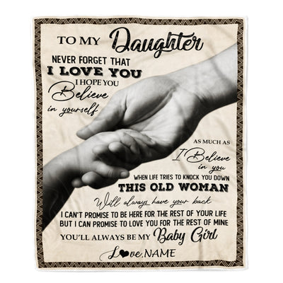 Personalized To My Daughter From Mom Never Forget That I Love You For Daughter Great Birthday Graduation Christmas Bed Quilt Fleece Throw Blanket | siriusteestore