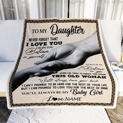 Personalized To My Daughter From Mom Never Forget That I Love You For Daughter Great Birthday Graduation Christmas Bed Quilt Fleece Throw Blanket | siriusteestore