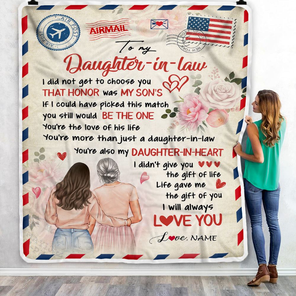 Airmail blanket for new arrivals daughter