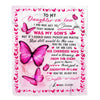 Personalized To My Daughter In Law Blanket From Mother In Law Butterfly Daughter In Law In My Heart Birthday Christmas Customized Fleece Throw Blanket | siriusteestore