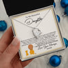 Forever Love Necklace | Personalized To My Daughter Necklace From Dad Father I'M Proud To Be Your Father Lion Daughter Birthday Graduation Christmas Customized Gift Box Message Card | siriusteestore