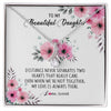 Alluring Beauty Necklace | Personalized To My Daughter Necklace From Mom Dad My Love Is Always There Daughter Birthday Graduation Christmas Customized Gift Box Message Card | siriusteestore
