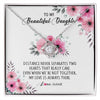 Love Knot Necklace | Personalized To My Daughter Necklace From Mom Dad My Love Is Always There Daughter Birthday Graduation Christmas Customized Gift Box Message Card | siriusteestore