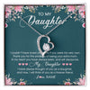 Forever Love Necklace | Personalized To My Daughter Necklace From Mom Mother Flower Will Forever Friend Daughter Birthday Christmas Graduation Customized Gift Box Message Card | siriusteestore