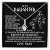 Alluring Beauty Necklace | Personalized To My Daughter Necklace Viking Never Feel You Are Alone Scandinavian Runes Viking Daughter Birthday Christmas Customized Gift Box Message Card | siriusteestore