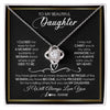 Love Knot Necklace | Personalized To My Daughter Necklace from Mom Mother Dad I Closed My Eyes For A Moment Daughter Birthday Graduation Christmas Customized Gift Box Message Card | siriusteestore