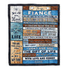 Personalized To My Fiance Blanket From Fiancee Wood I Love You More And More Fiance Anniversary Valentines Day For Him Christmas Fleece Throw Blanket | siriusteestore