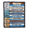 Personalized To My Fiance Blanket Never Forget I Love You Fiance Birthday Anniversary Wedding Valentines Day Christmas Customized Bed Fleece Throw Blanket | siriusteestore