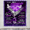 Personalized To My Fiancee Blanket From Fiance Meeting You Was Fate Fiancee Anniversary Valentines Day For Her Birthday Christmas Fleece Throw Blanket | siriusteestore