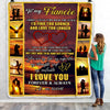 Personalized To My Fiancee Blanket From Fiance Name Sunset I Love You Birthday Anniversary Valentine's Day Christmas Gift Bed Quilt Fleece Throw Blanket | siriusteestore