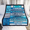 Personalized To My Fiancee Blanket From Fiance Wood Laugh Love Live Big Hug Fiancee Birthday Anniversary Valentines Day Christmas Customized Fleece Blanket | siriusteestore