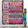 Personalized To My Fiancee Blanket From Fiance Wood Never Forget That I Love You Fiancee Anniversary Valentines Day For Her Christmas Fleece Throw Blanket | siriusteestore