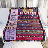 Personalized To My Fiancee Blanket From Fiance's Name Wood Never Forget That I Love You Fiancee Anniversary Valentines Day Wedding Christmas Fleece Throw Blanket | siriusteestore