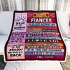 Personalized To My Fiancee Blankets From Fiance You Are My Love It A Big Hug Fiancee Birthday Valentine's Day Christmas Customized Fleece Blanket | siriusteestore