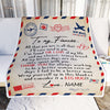 Personalized To My Fiancée Letter From Fiancé Blanket All That You are is All That Valentine's Day Birthday Gift Christmas Bed Quilt Fleece Throw Blanket | siriusteestore