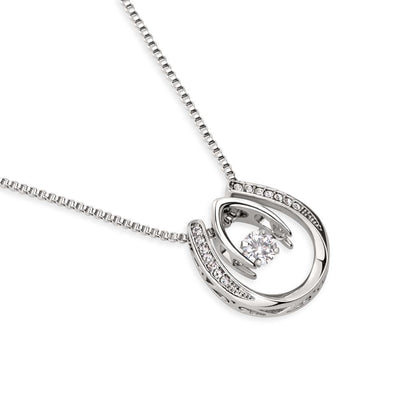 Lucky In Love Necklace | Personalized To My Fiancee Necklace From Fiance I Love You More Girlfriend Birthday Anniversary Wedding Valentines Day Christmas Customized Message Card | siriusteestore