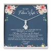 Alluring Beauty Necklace | Personalized To My Future Wife Necklace From Boyfriend Love You Soulmate Girlfriend Wife Birthday Anniversary Valentines Day Christmas Customized Message Card | siriusteestore