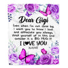 Personalized To My Gigi Blanket From Granddaughter Grandson Butterfly Love And Appreciate Gigi Birthday Mothers Day Christmas Customized Fleece Blanket | siriusteestore