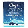 Personalized To My Gigi Blanket From Granddaughter Grandson I Hope Every Time Bear Gigi Birthday Mothers Day Christmas Customized Fleece Blanket | siriusteestore