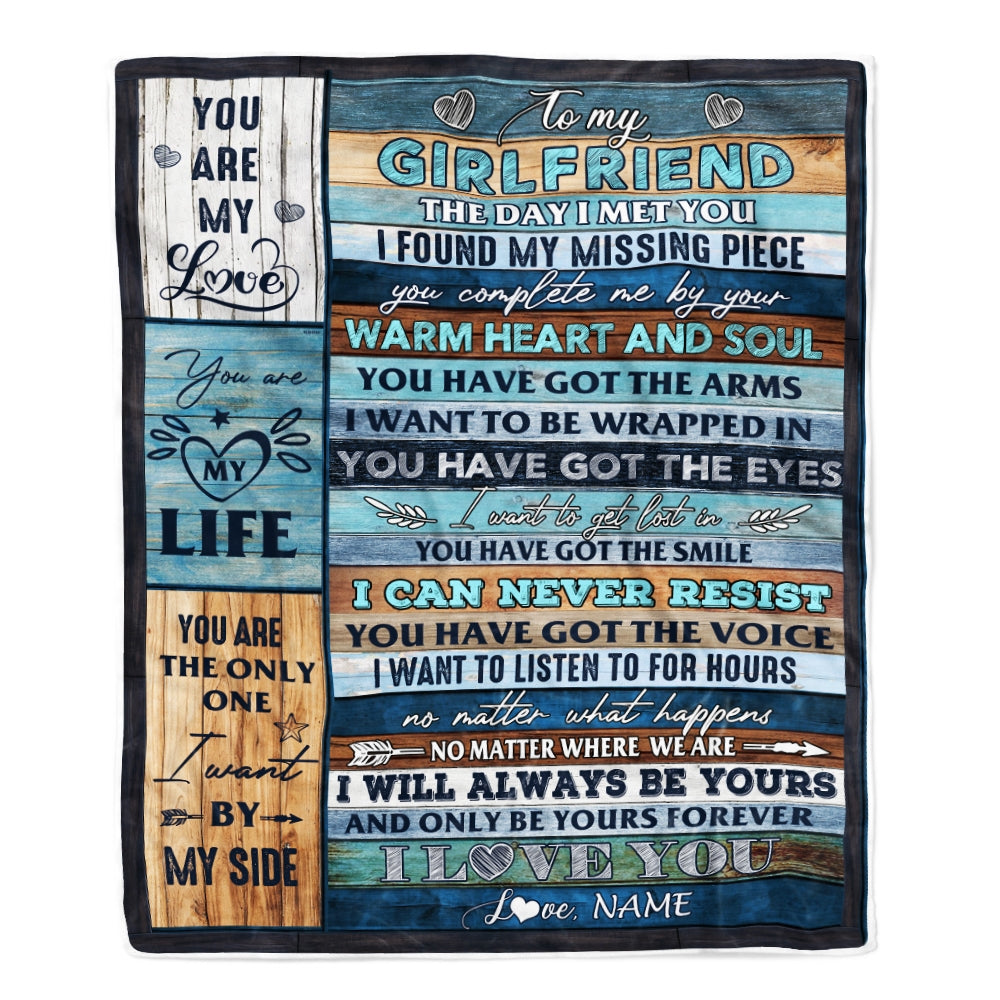 Personalized To My Girlfriend Blanket From Boyfriend I Love You Blessing Sweet Birthday Anniversary Valentine's Day Christmas Customized Fleece Blanket | siriusteestore