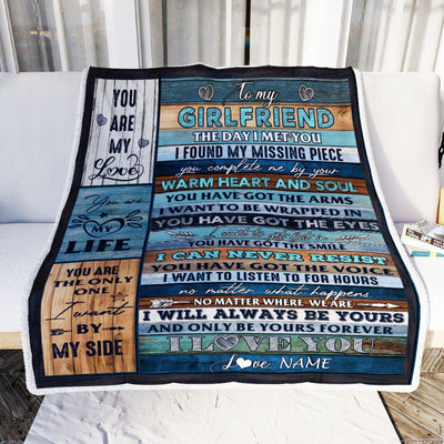 Personalized To My Girlfriend Blanket From Boyfriend I Love You Blessing Sweet Birthday Anniversary Valentine's Day Christmas Customized Fleece Blanket | siriusteestore
