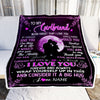 Personalized To My Girlfriend Blanket From Boyfriend I Love You Forever And Always Birthday Valentine Christmas Wedding Anniversary Customized Fleece Blanket | siriusteestore