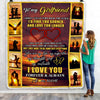 Personalized To My Girlfriend Blanket From Boyfriend Name Sunset I Love You Birthday Anniversary Valentine's Day Christmas Gift Bed Quilt Fleece Throw Blanket | siriusteestore
