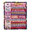 Personalized To My Girlfriend Blanket From Boyfriend Wood I Love You More And More Soulmate Girlfriend Anniversary Valentines Day Christmas Fleece Blanket | siriusteestore