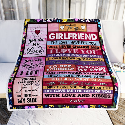 Personalized To My Girlfriend Blanket From Boyfriend Wood I Love You More And More Soulmate Girlfriend Anniversary Valentines Day Christmas Fleece Blanket | siriusteestore