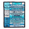Personalized To My Girlfriend Blanket From Boyfriend Wood Laugh Love Live Big Hug Girlfriend Birthday Valentines Day Christmas Customized Fleece Blanket | siriusteestore