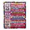 Personalized To My Girlfriend Blanket From Boyfriend Wood Never Forget That I Love You Girlfriend Anniversary Valentines Day For Her Christmas Fleece Blanket | siriusteestore