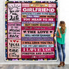 Personalized To My Girlfriend Blanket From Boyfriend Wood Never Forget That I Love You Girlfriend Anniversary Valentines Day For Her Christmas Fleece Blanket | siriusteestore