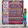 Personalized To My Girlfriend Blanket From Boyfriend's Name Wood Never Forget That I Love You Girlfriend Anniversary Valentines Day Christmas Fleece Blanket | siriusteestore