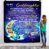 Personalized To My Goddaughter Blanket From Godmother Butterfly Moon My Precious Goddaughter Birthday Christmas Customized Fleece Throw Blanket | siriusteestore