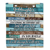 Personalized To My Goddaughter Blanket From Godmother Godfather Wood Never Forget I Love You Goddaughter Birthday Christmas Customized Fleece Throw Blanket | siriusteestore