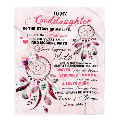 Personalized To My Goddaughter Blanket From Godmother Godfather You Are The Best Part Goddaughter Birthday Graduation Christmas Customized Bed Fleece Blanket | siriusteestore