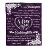 Personalized To My Goddaughter Blanket From Godmother I Wish You The Strength Daughter Goddaughter Birthday Graduation Christmas Customized Bed Fleece Blanket | siriusteestore